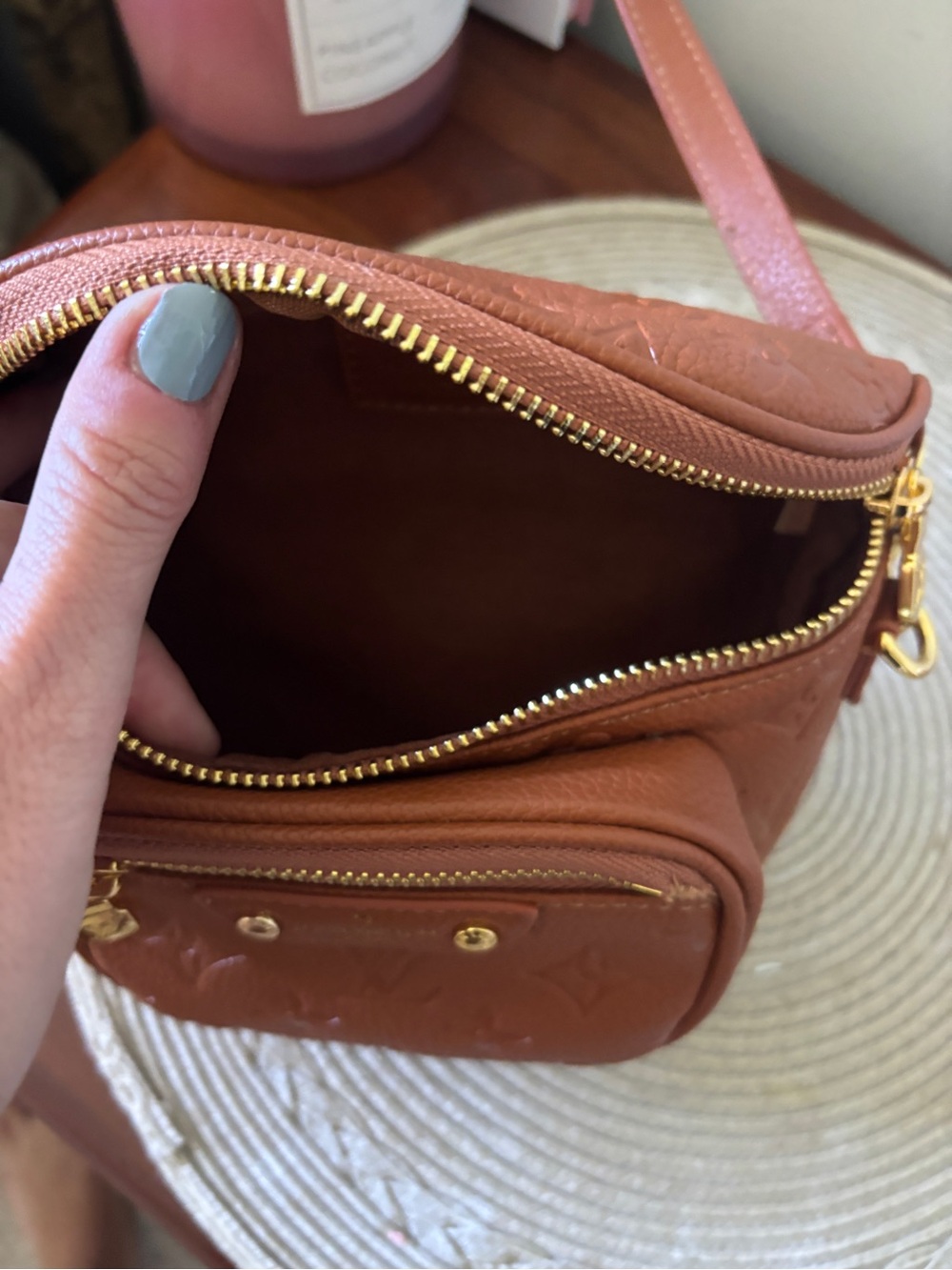 Embossed Monogram Mini Bag - Picture 3 of 7